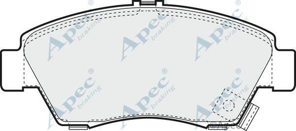 APEC BRAKING Комплект тормозных колодок, дисковый тормоз PAD815